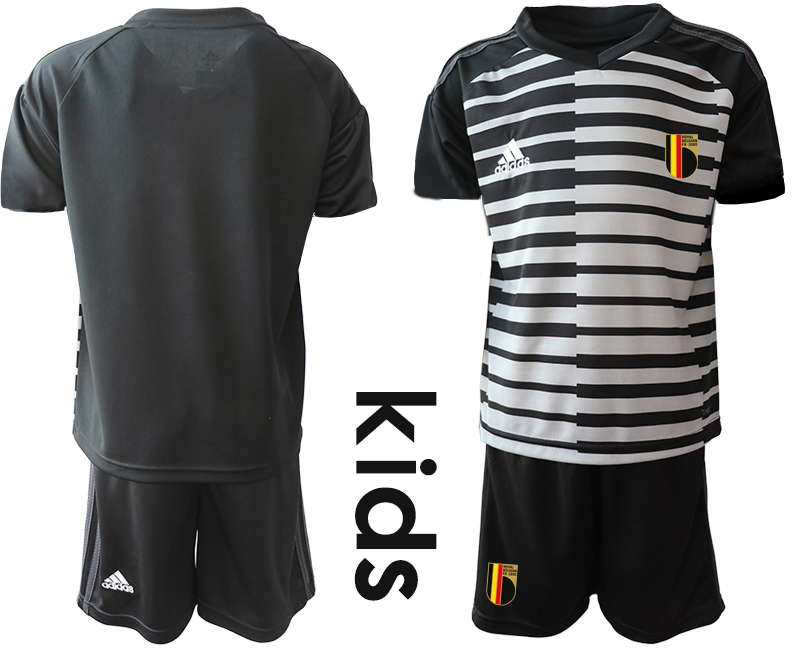 2021 European Cup Belgiumblack Youth goalkeeper soccer jerseys